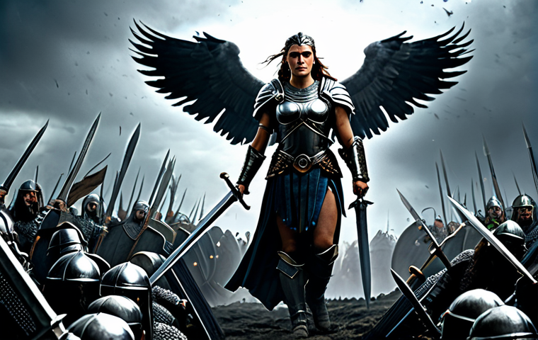 노르웨이와 북유럽 신화 - **Image Prompt:** "Odin the Allfather, depicted as a wise wanderer in a cloak and hat, standing near...