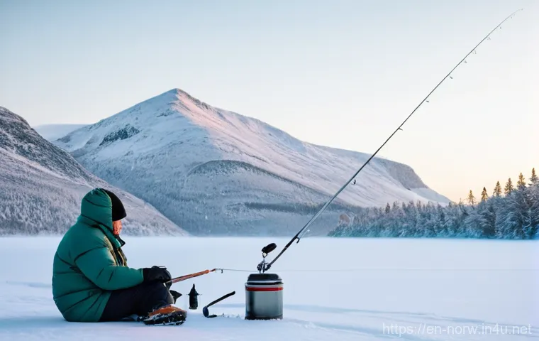 노르웨이에서 즐기는 겨울 스포츠 - **Prompt:** A breathtaking, dynamic shot of an adult person experiencing dog sledding under a vibran...