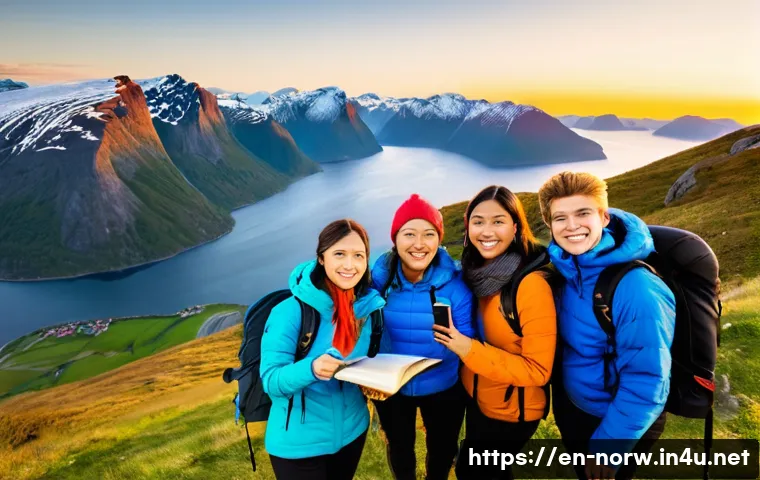 노르웨이에서 대학교 입학하는 방법 - **Prompt:** A diverse group of university students, in modern and comfortable clothing, are gathered...